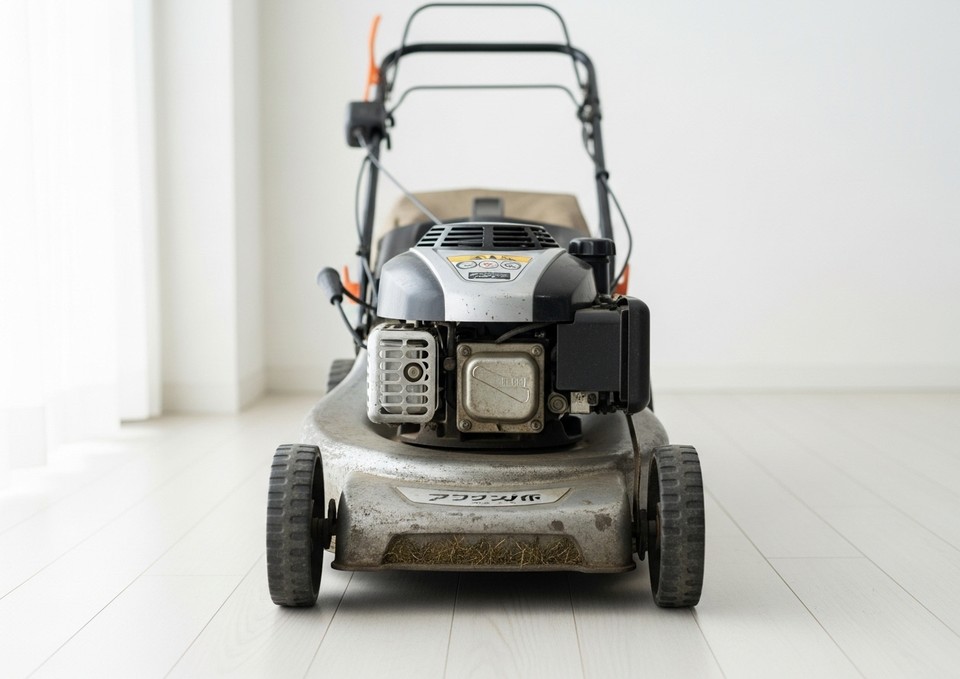 回収する芝刈り機のイメージ画像