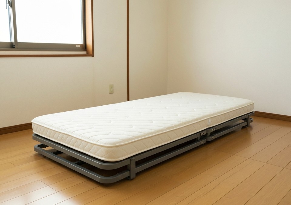 回収する折りたたみベッドのイメージ画像